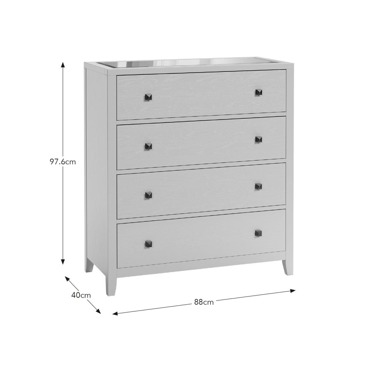 Luxe 4 Drawer Chest Of Drawers Natural – image 7