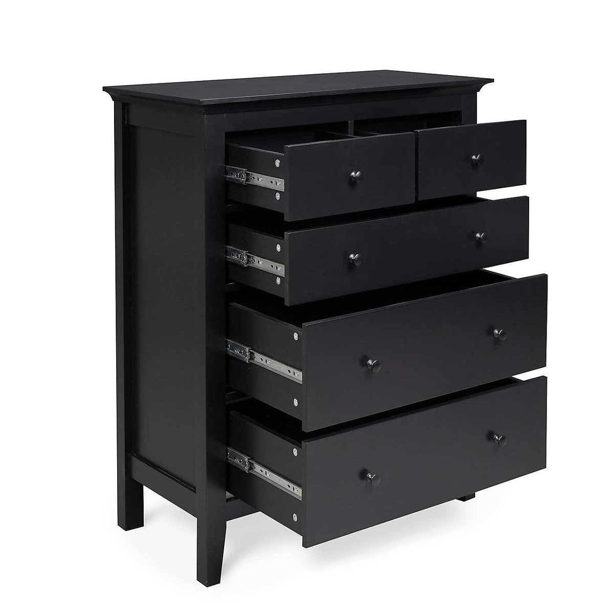 Lynton Black 5 Drawer Chest Black – image 4