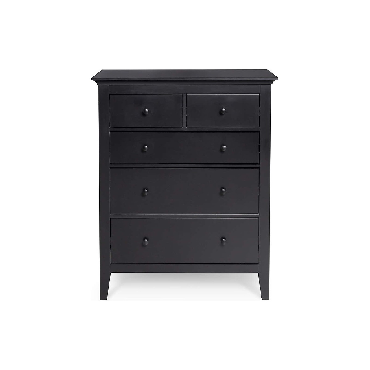 Lynton Black 5 Drawer Chest Black – image 1