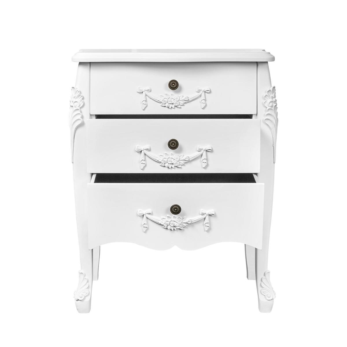 Toulouse Ivory 3 Drawer Chest White – image 4