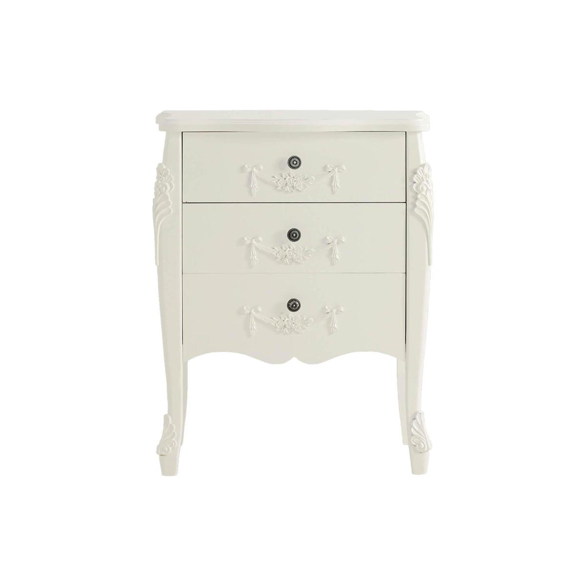 Toulouse Ivory 3 Drawer Chest White – image 1