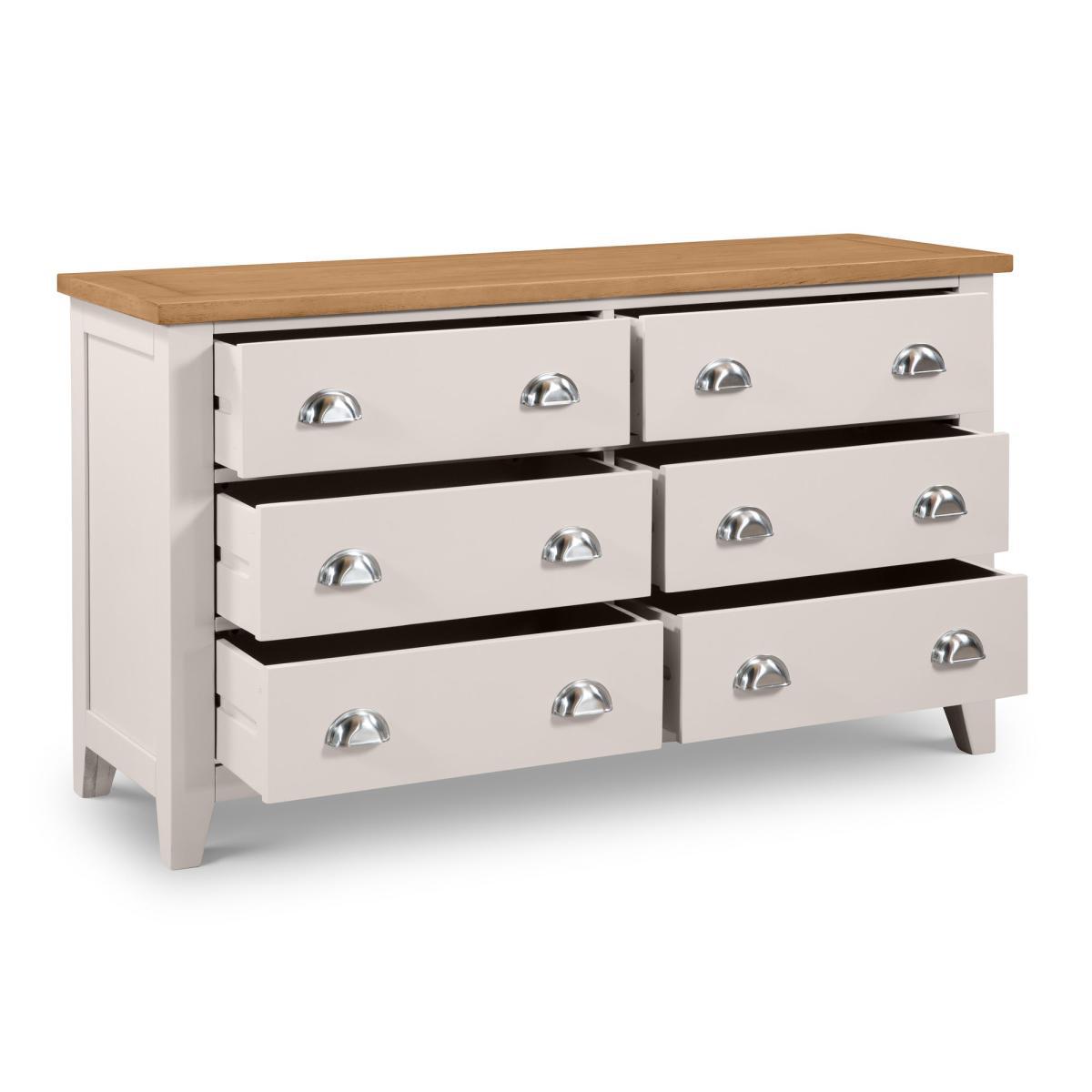 Richmond 6 Drawer Wide Chest Grey – image 3