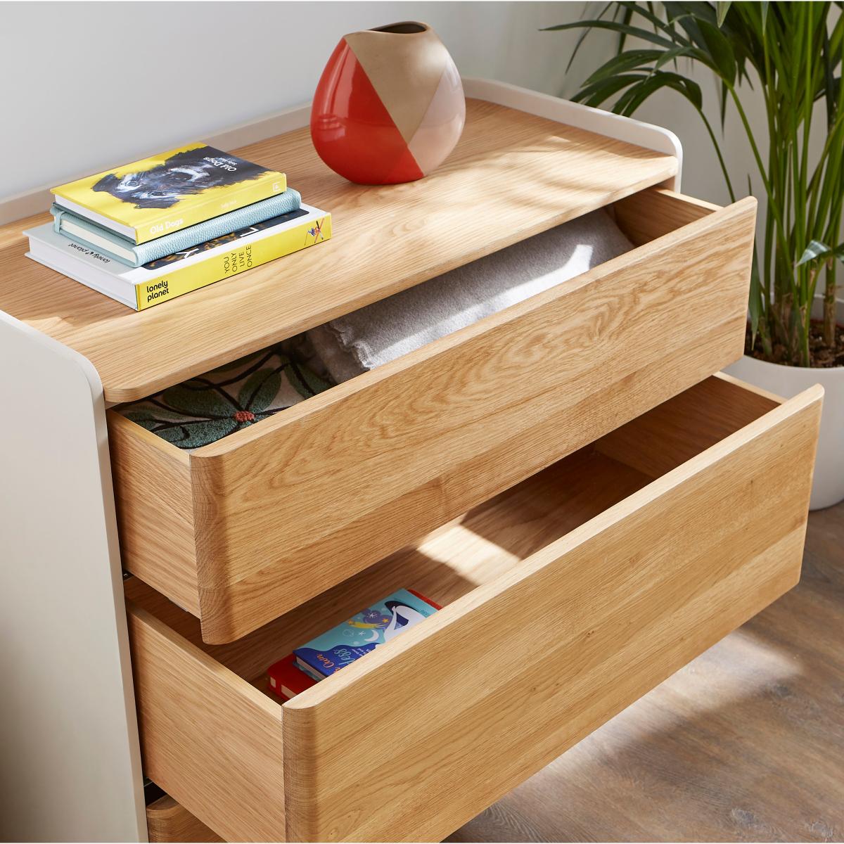 Reggie 3 Drawer Chest, Oak Effect Oak – image 4