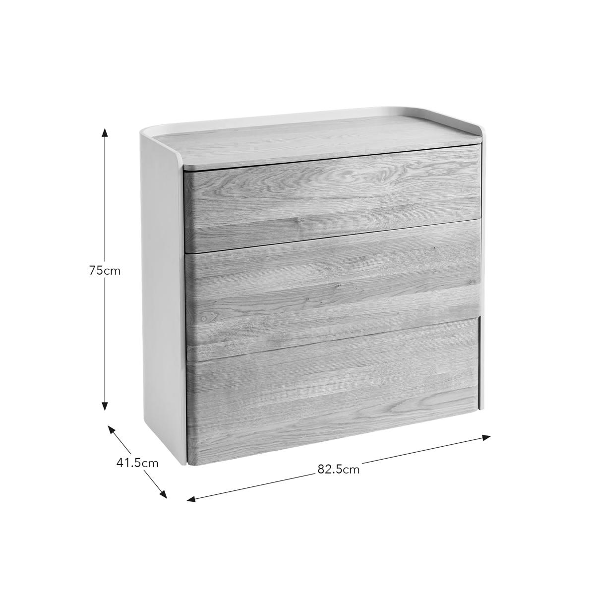 Reggie 3 Drawer Chest, Oak Effect Oak – image 6