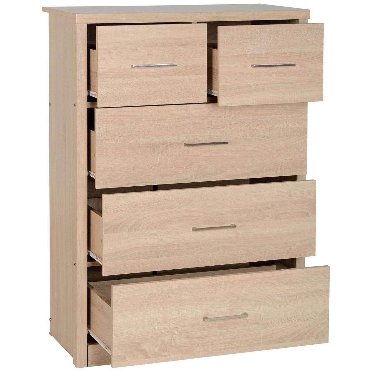Lennon Oak Effect 5 Drawer Chest Natural – image 2