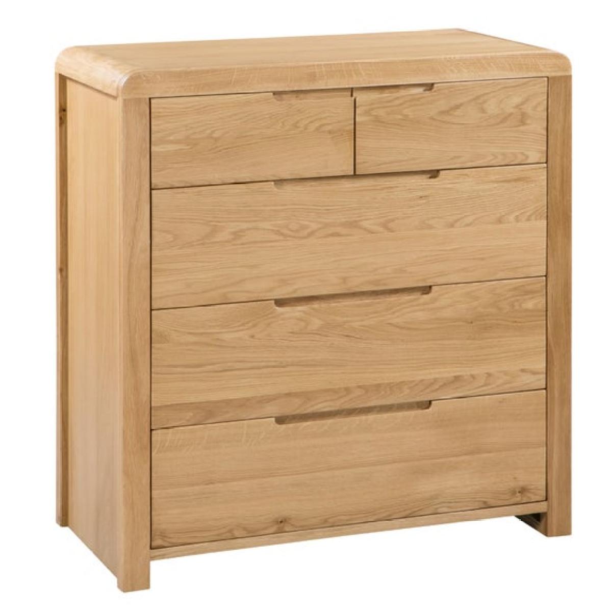 Return - Curve 5 Drawer Chest, Oak – image 2