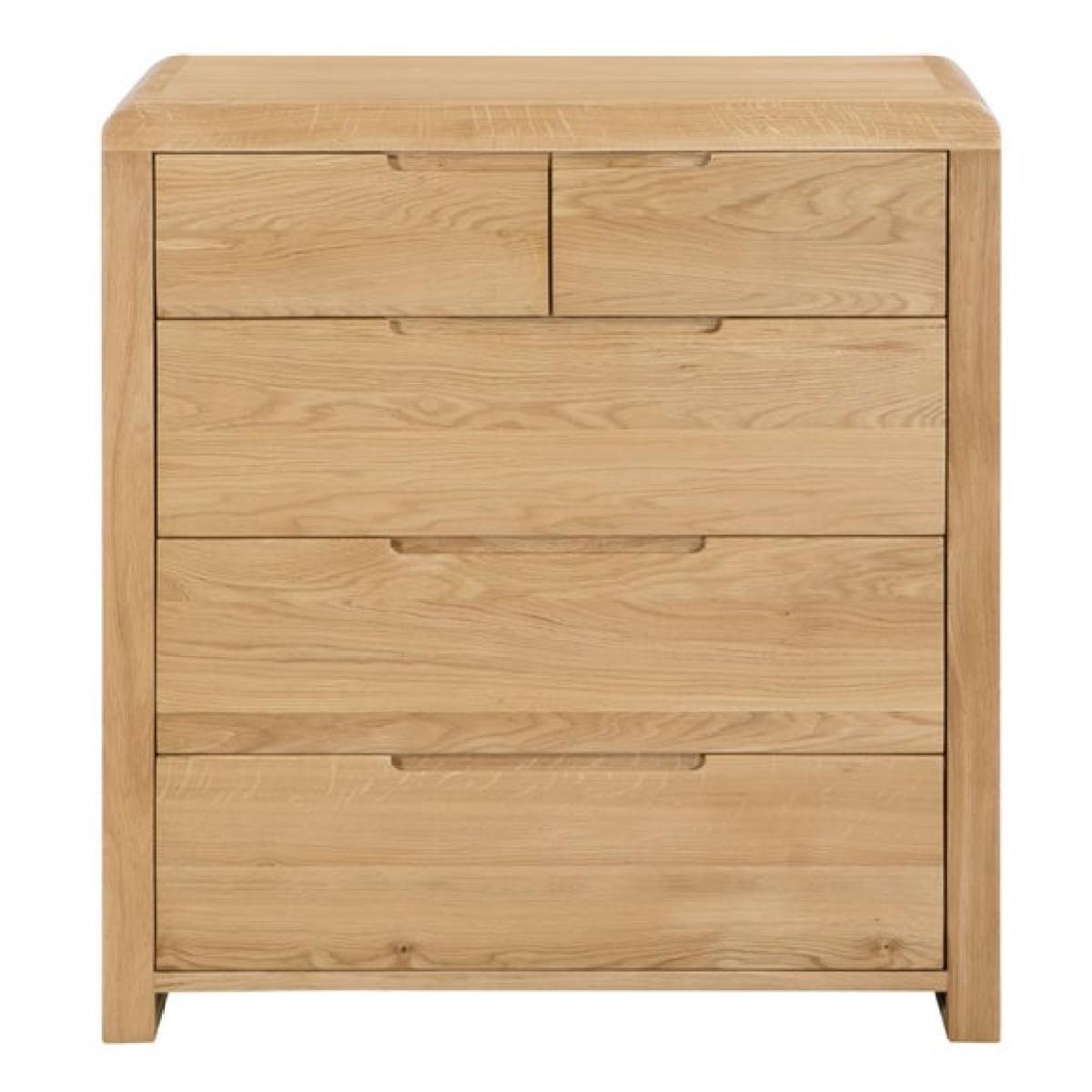 Return - Curve 5 Drawer Chest, Oak – image 4