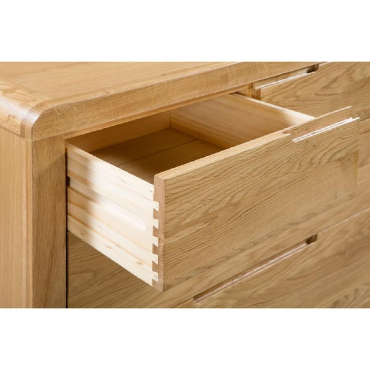Return - Curve 5 Drawer Chest, Oak – image 9