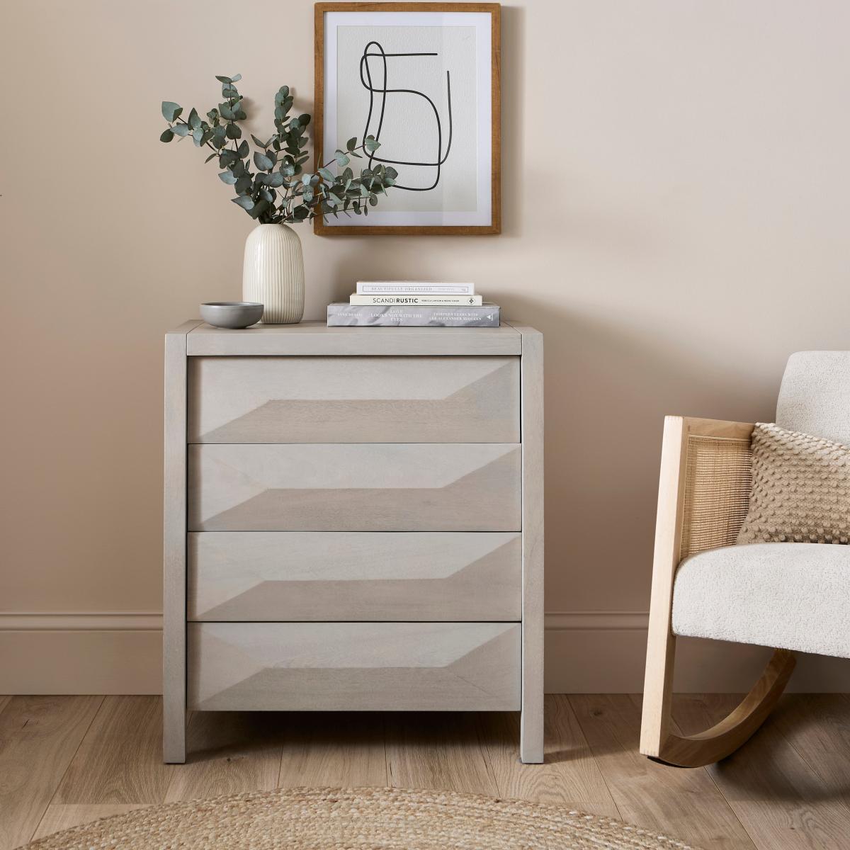 Watkins 4 Drawer Chest, Mango Wood White – image 2