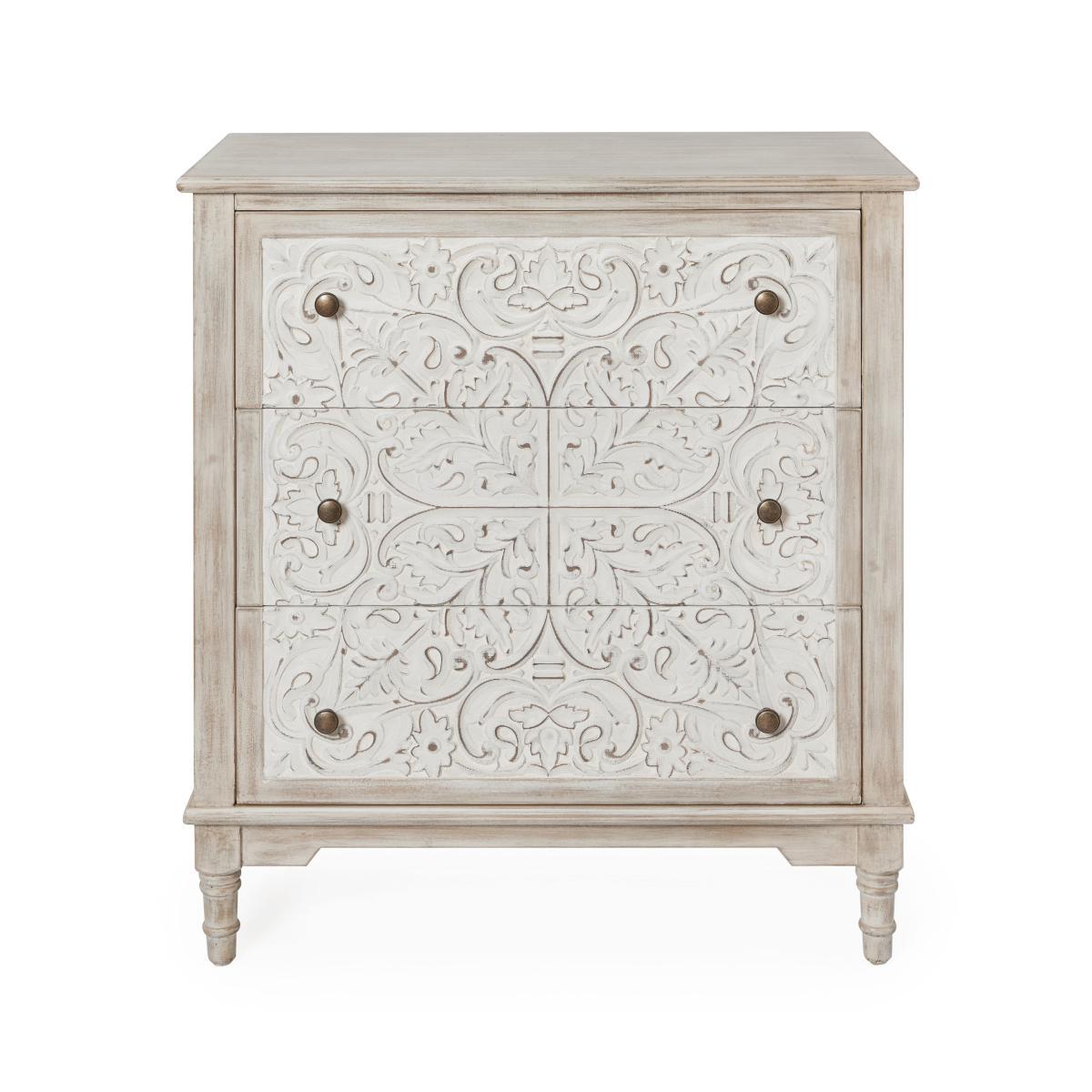 Lucille 3 Drawer Chest White – image 2