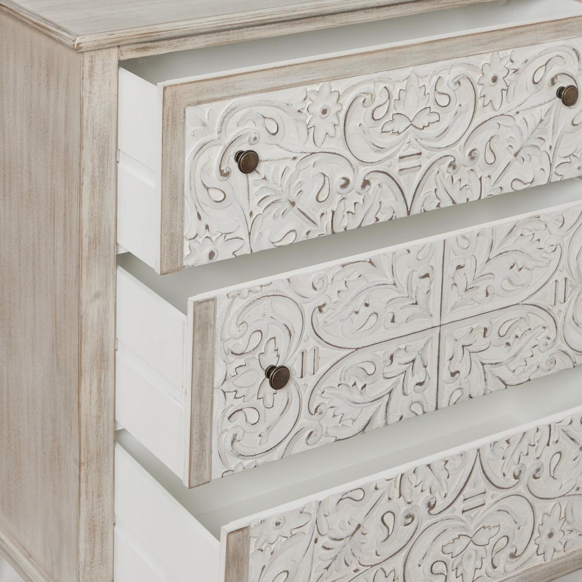 Lucille 3 Drawer Chest White – image 5