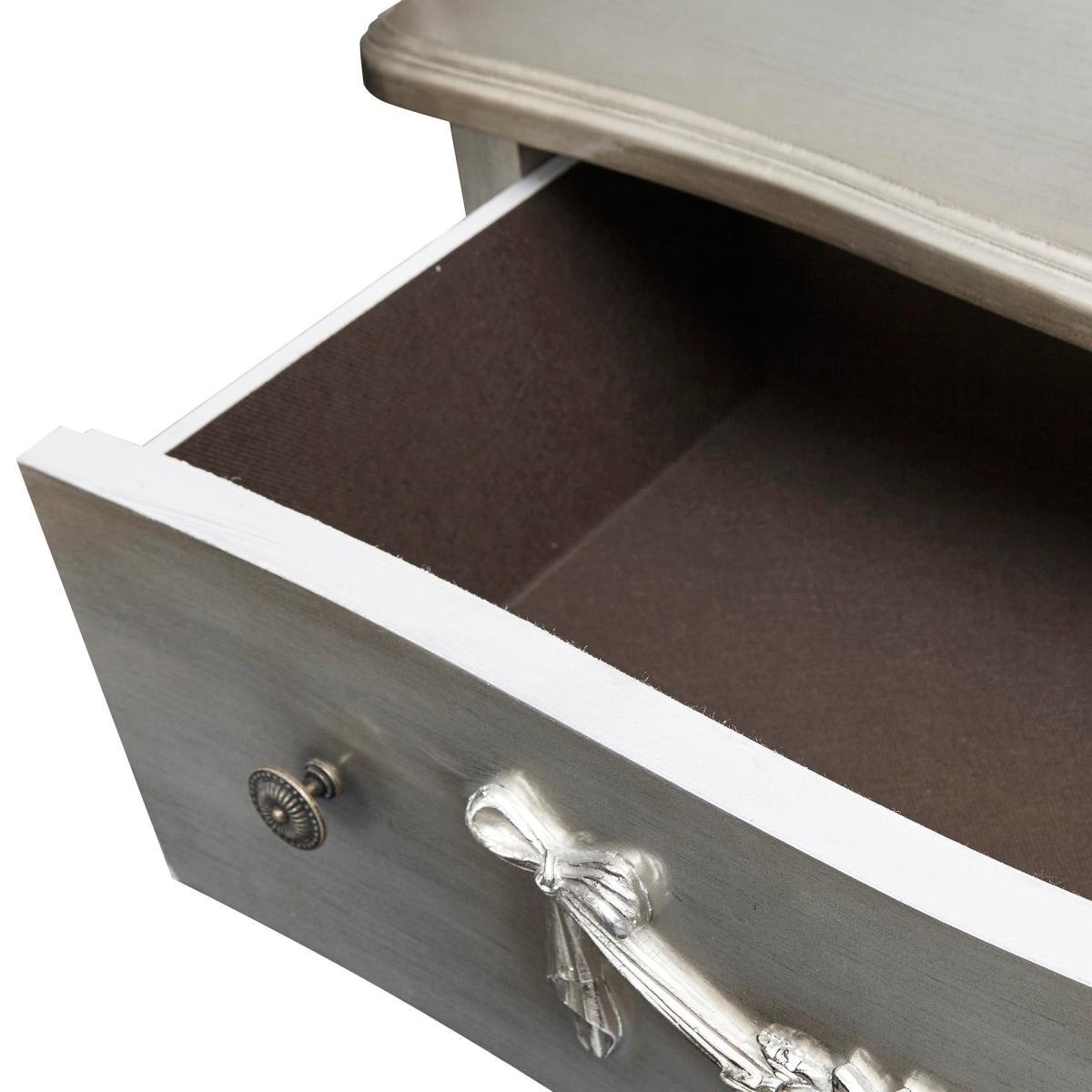 Toulouse Silver Wide 4 Drawer Chest Silver – image 5