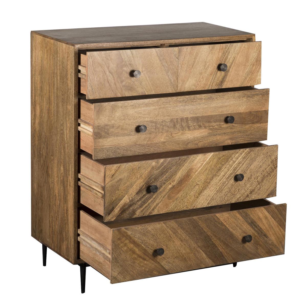 Finchley 5 Drawer Chest Wood (Brown) – image 5