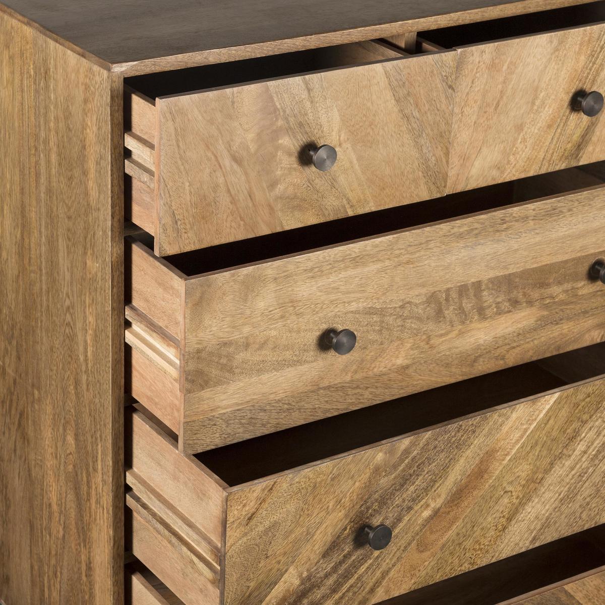 Finchley 5 Drawer Chest Wood (Brown) – image 7