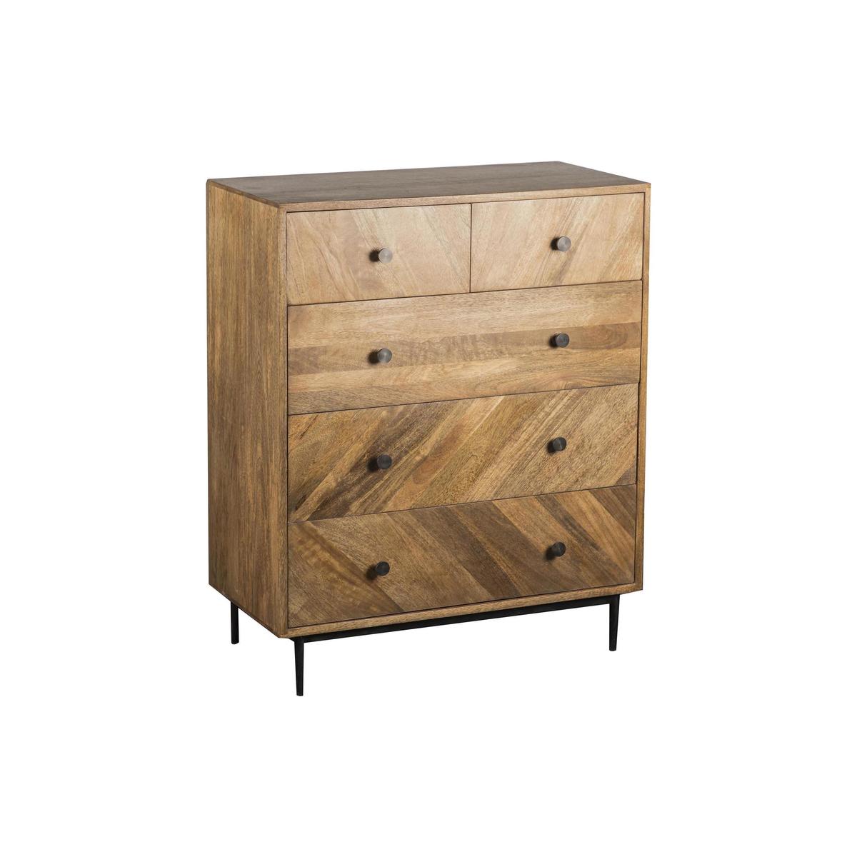 Finchley 5 Drawer Chest Wood (Brown) – image 2