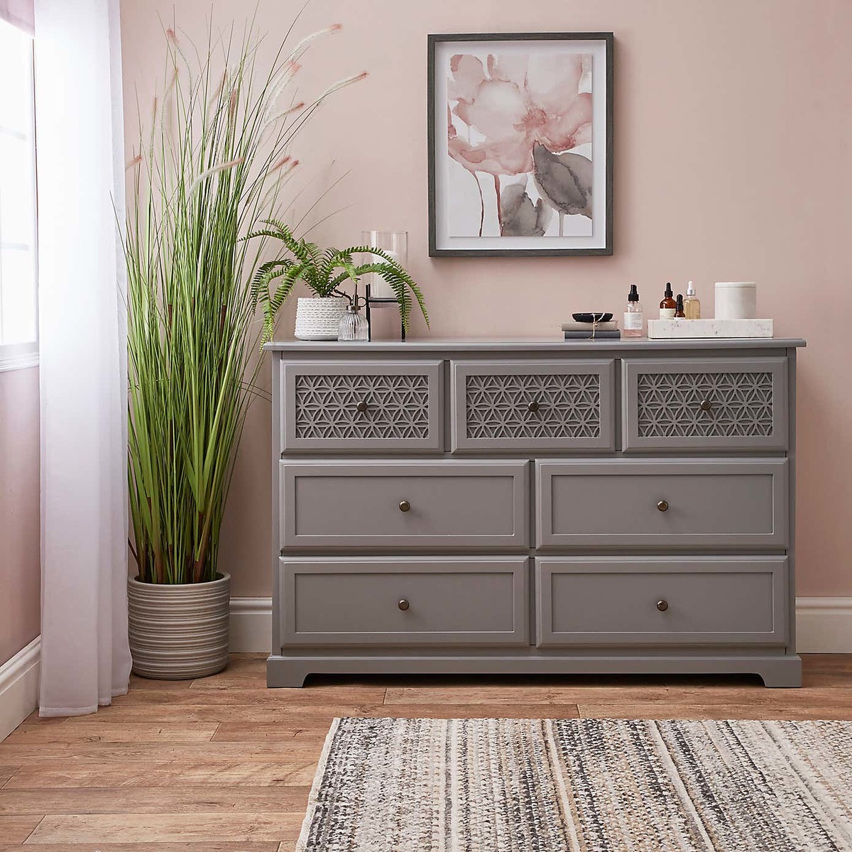 Carys 7 Drawer Chest Grey – image 3