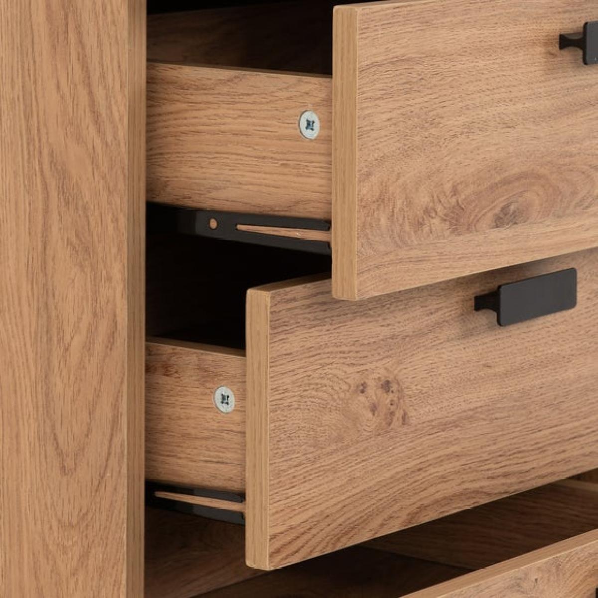 Return - Barker 5 Drawer Narrow Chest, Oak Effect – image 7