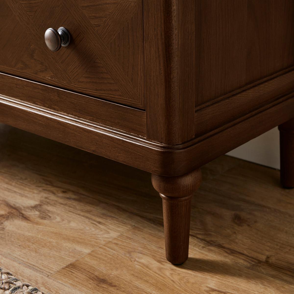Boulton 3 Drawer Chest Mid Stained Wood – image 5