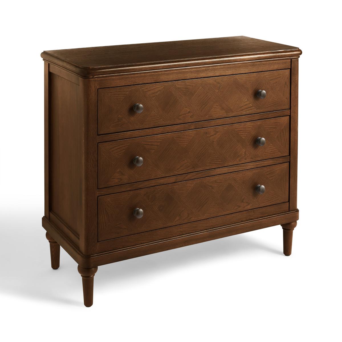 Boulton 3 Drawer Chest Mid Stained Wood – image 6