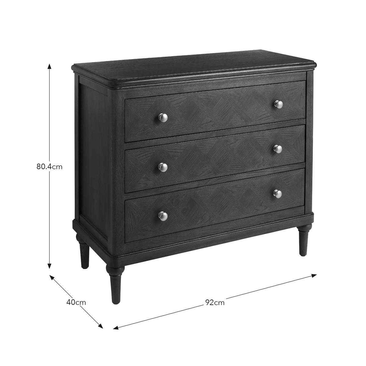 Boulton 3 Drawer Chest Mid Stained Wood – image 7