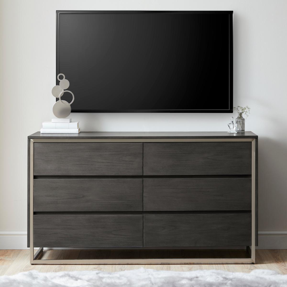 Logan 6 Drawer Chest Grey – image 2