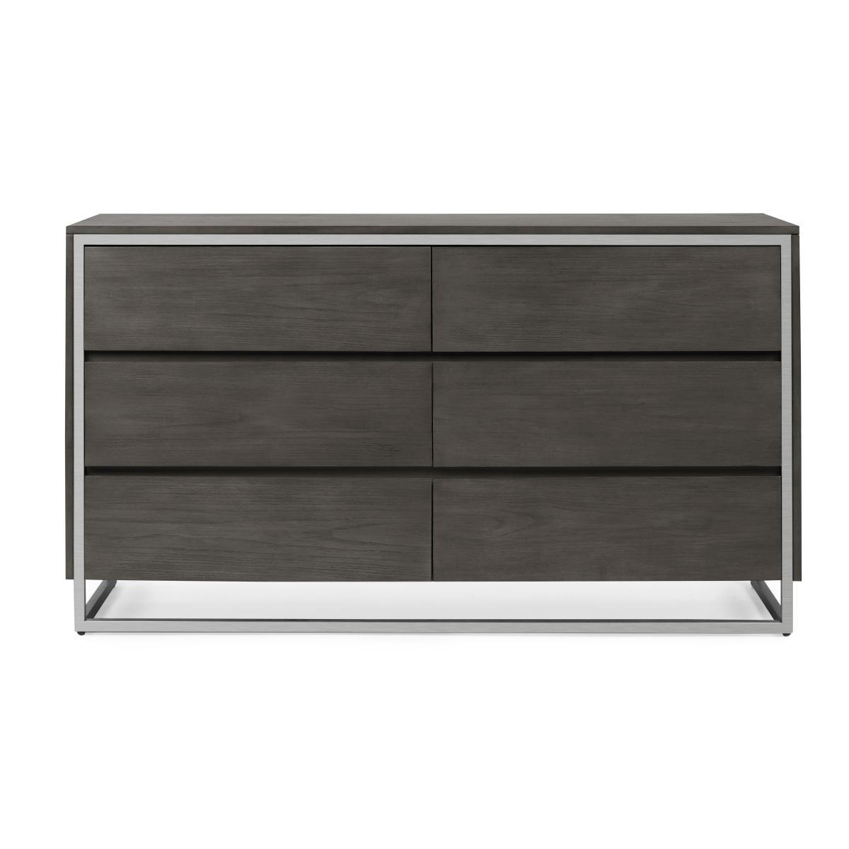 Logan 6 Drawer Chest Grey – image 3