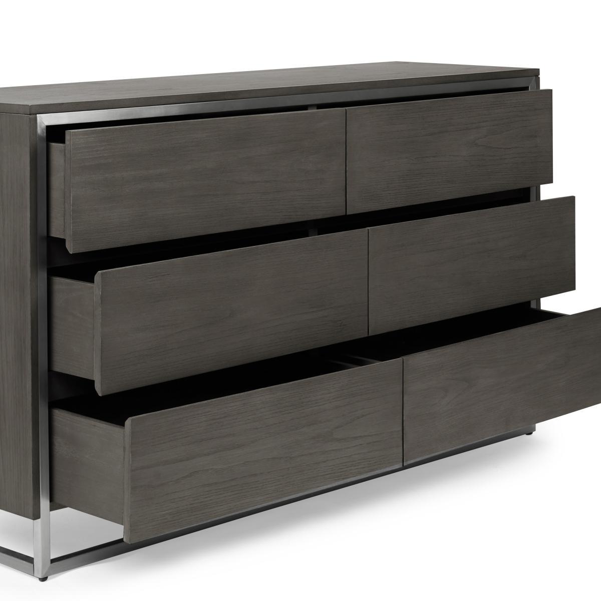 Logan 6 Drawer Chest Grey – image 5