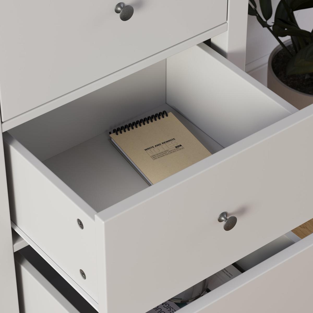 Lynton Tall Small 5 Drawer Chest Grey – image 3