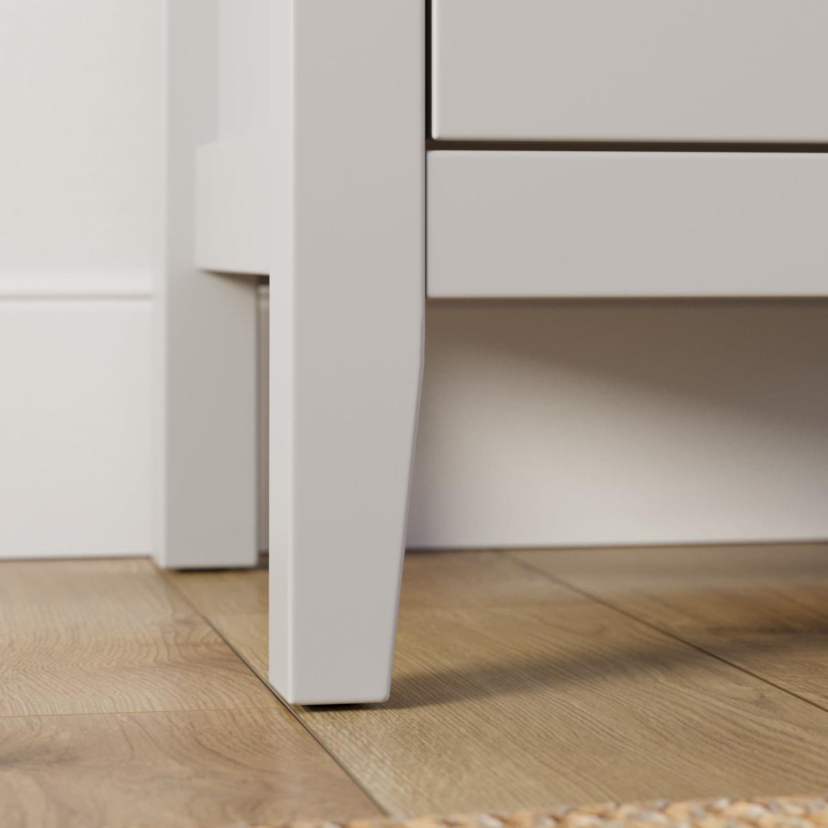 Lynton Tall Small 5 Drawer Chest Grey – image 4