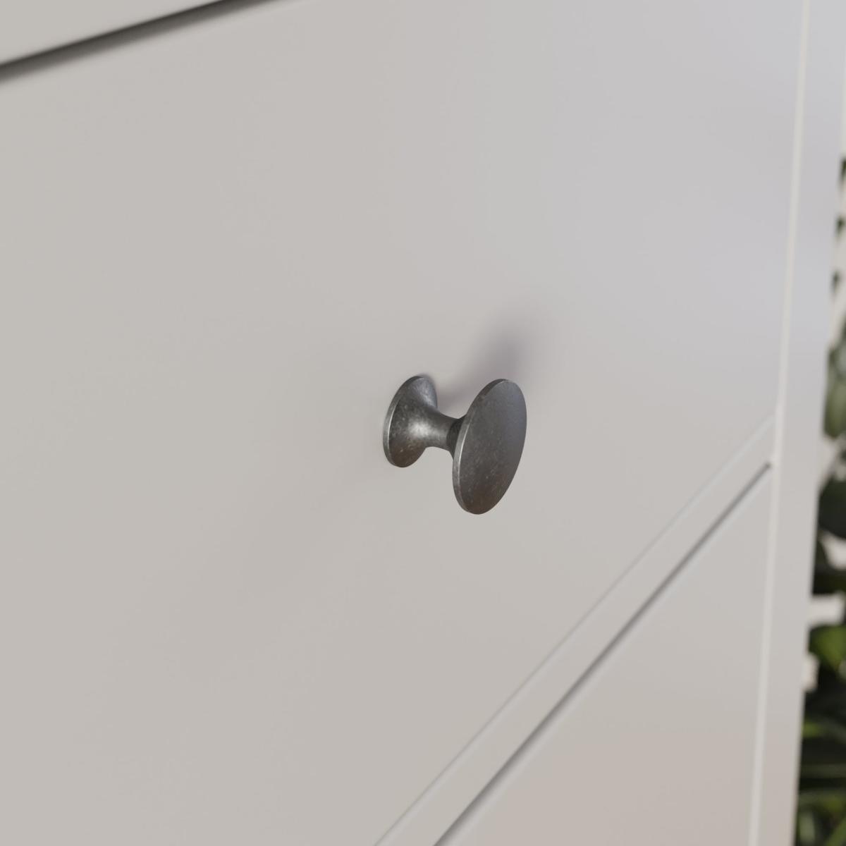 Lynton Tall Small 5 Drawer Chest Grey – image 5