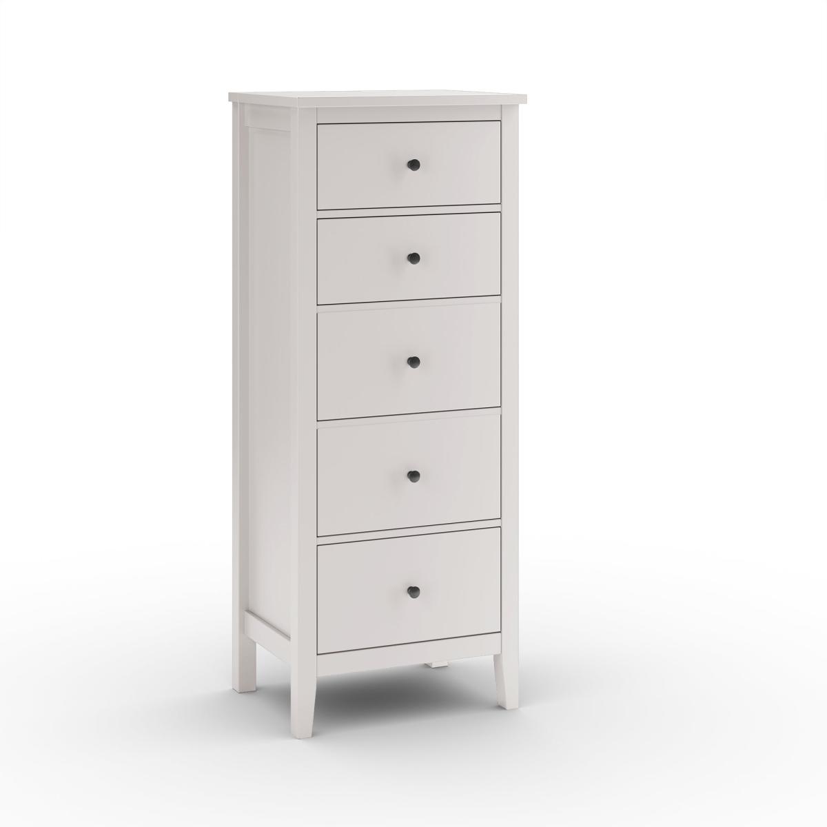 Lynton Tall Small 5 Drawer Chest Grey – image 6