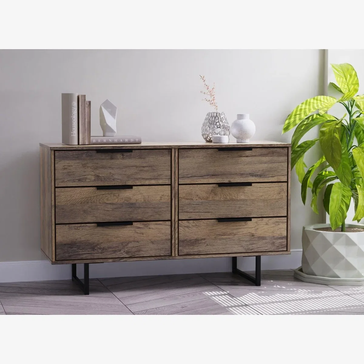 Dakota 6-Drawer Chest - Brown