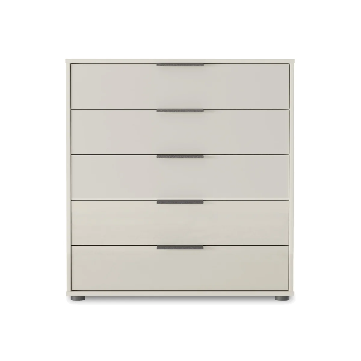 Wiemann - Instinct 80cm 5 Drawer Glass Chest - Champagne - Bedroom Furniture - In Time for Christmas – image 1