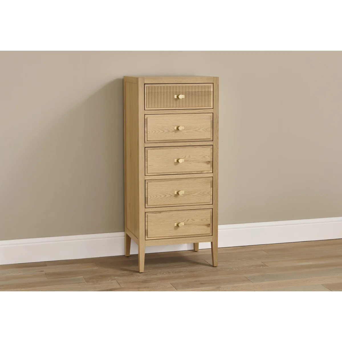 Alicent 5 Drawer Tallboy - Bedroom Furniture - In Time for Christmas – image 2
