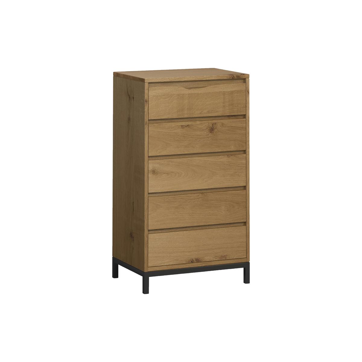 Jagger 5 Drawer Tall Chest - Brown - By Furniture Village
