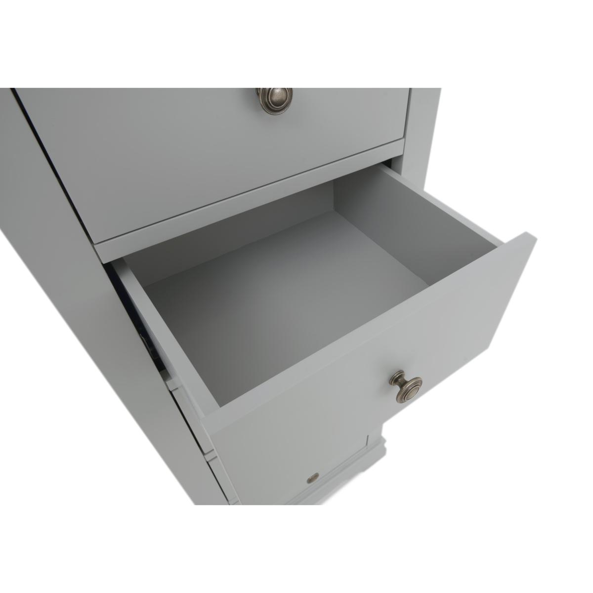 Tiverton 5 Drawer Tall Chest - White – image 4