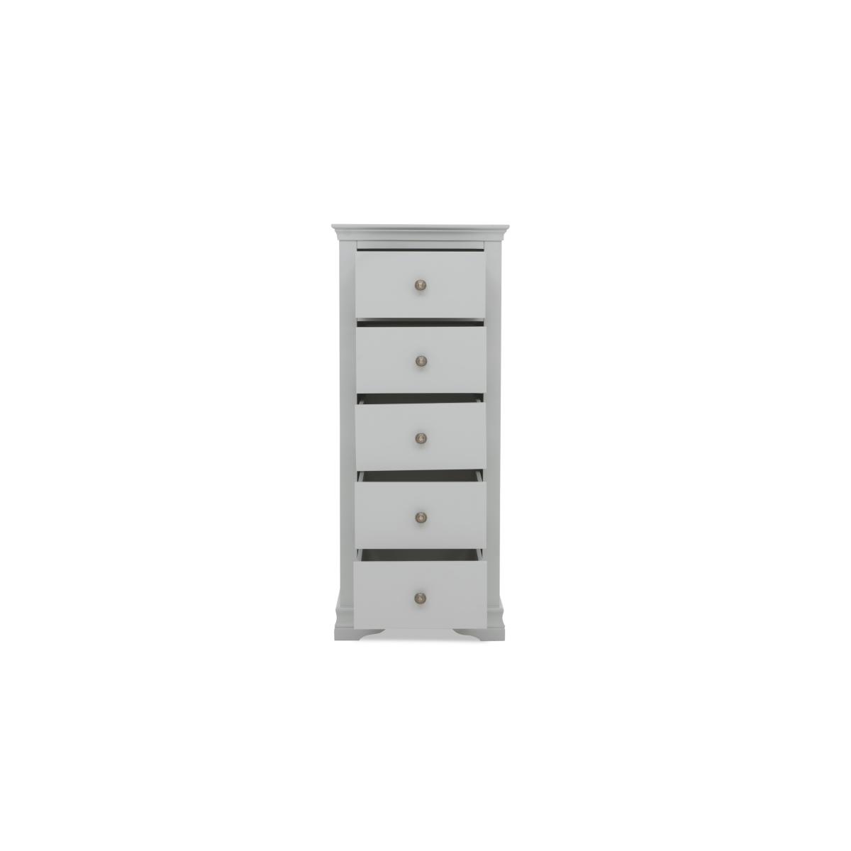 Tiverton 5 Drawer Tall Chest - White – image 5