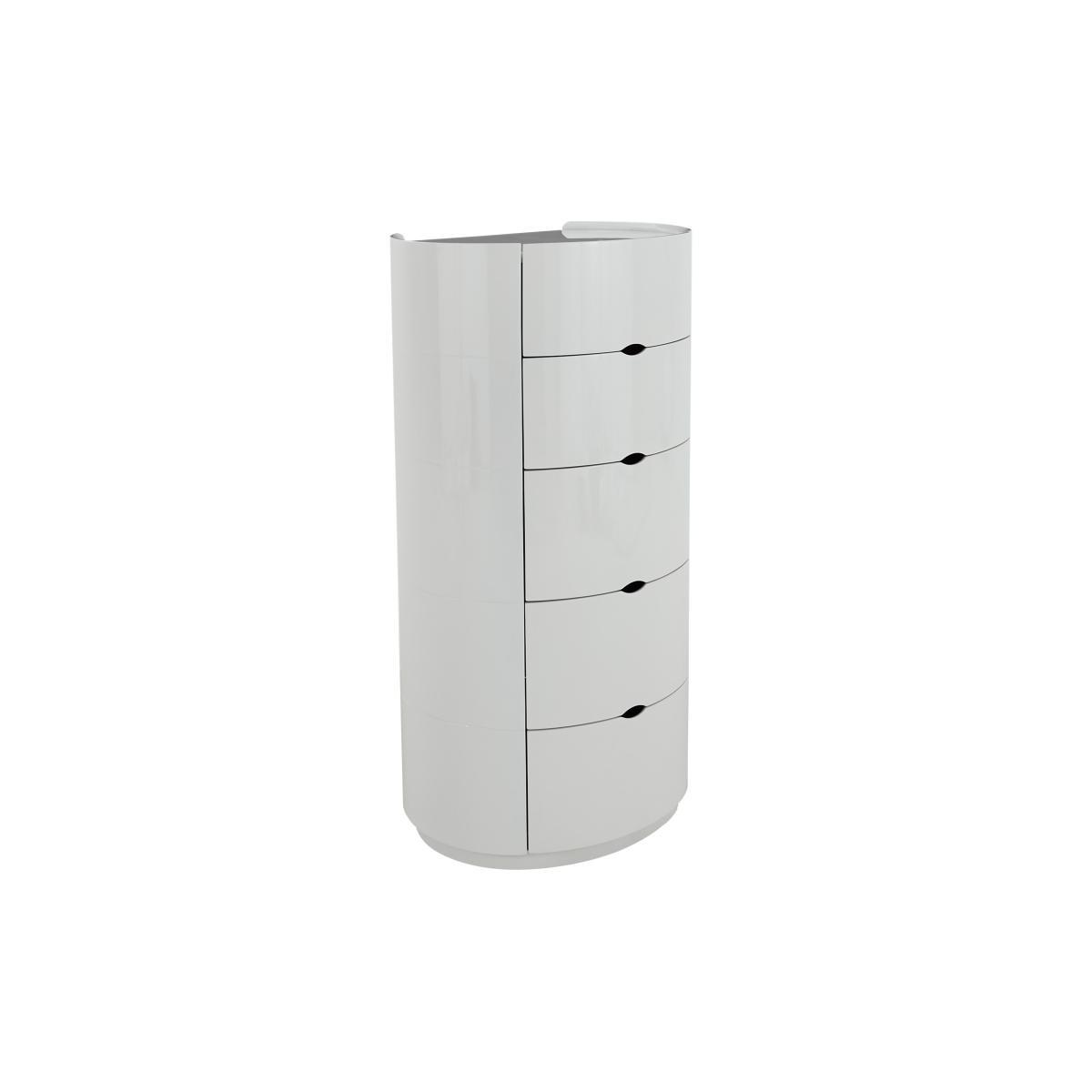 Polar 5 Drawer Tall Chest - White – image 3