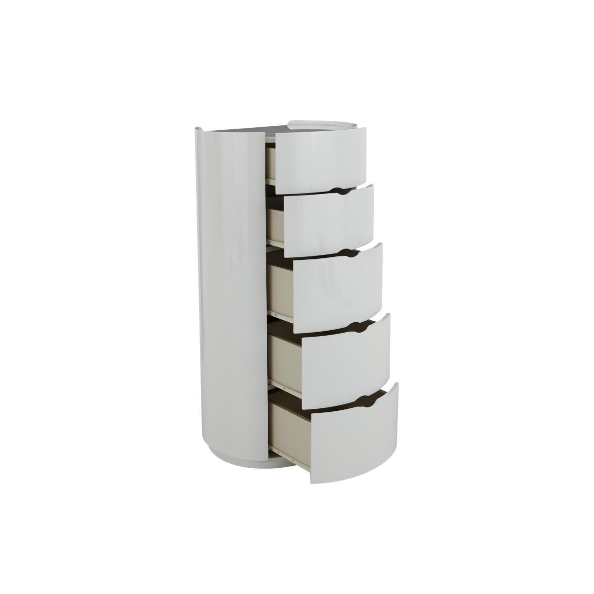 Polar 5 Drawer Tall Chest - White – image 5