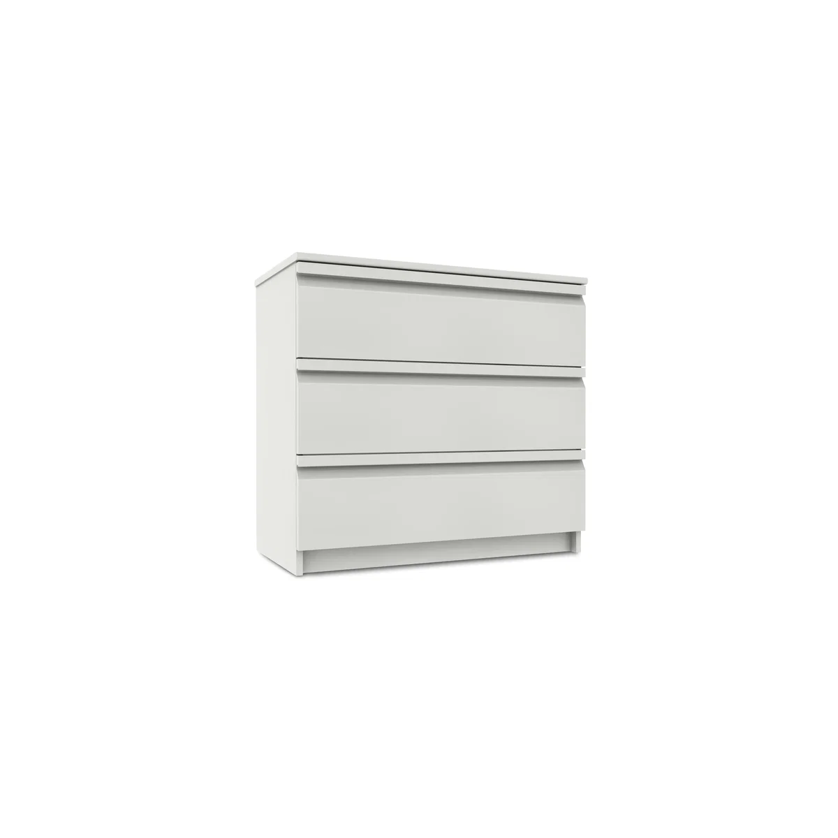 London Bedrooms - Kings Cross 3 Drawer Chest - Light Grey – image 3