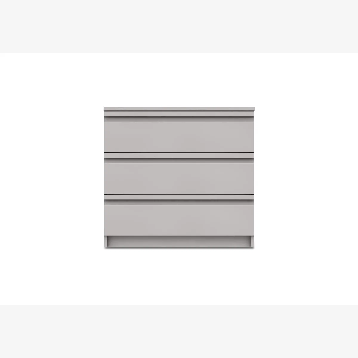 London Bedrooms - Kings Cross 3 Drawer Chest - Light Grey – image 1