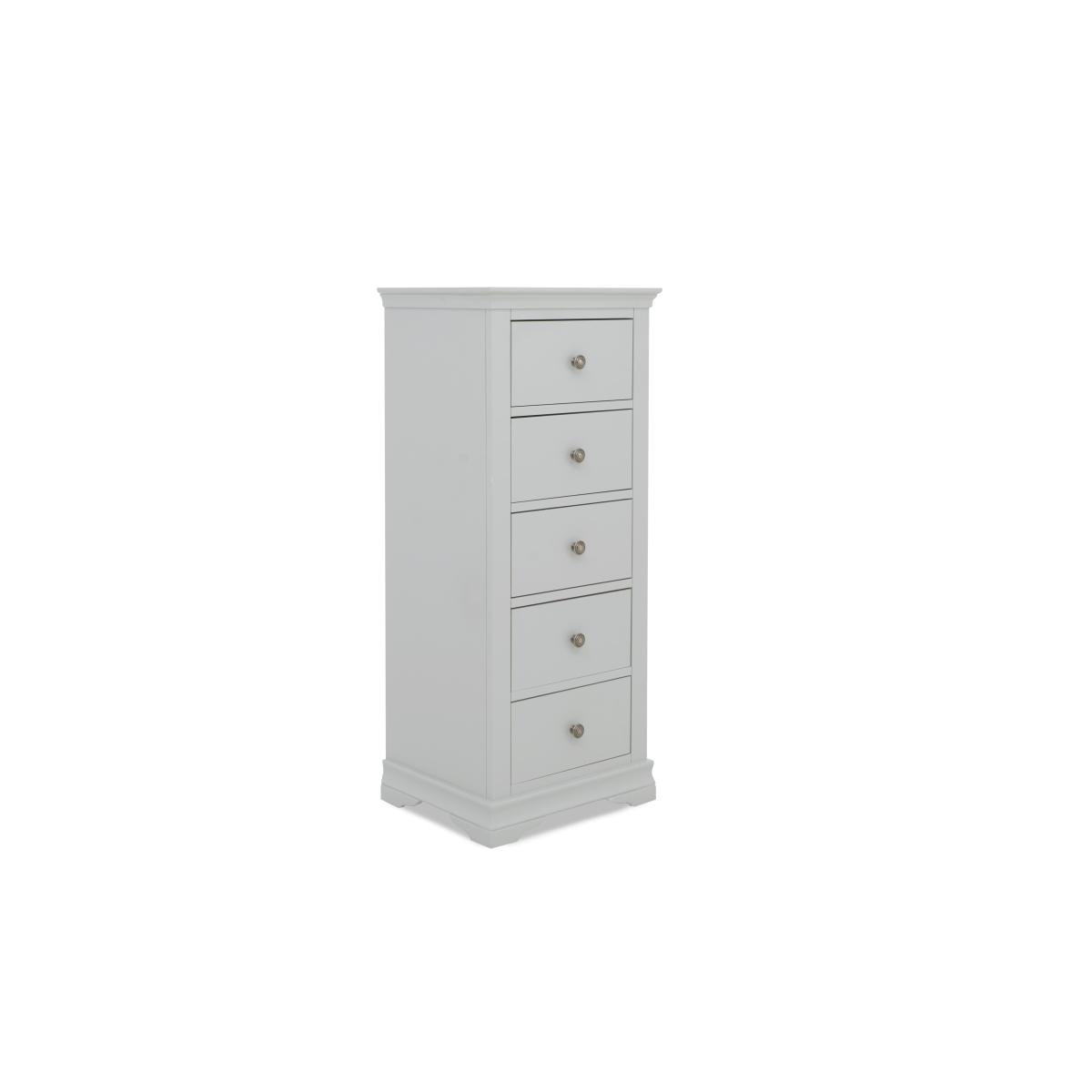 Tiverton 5 Drawer Tall Chest - Dove Grey – image 6