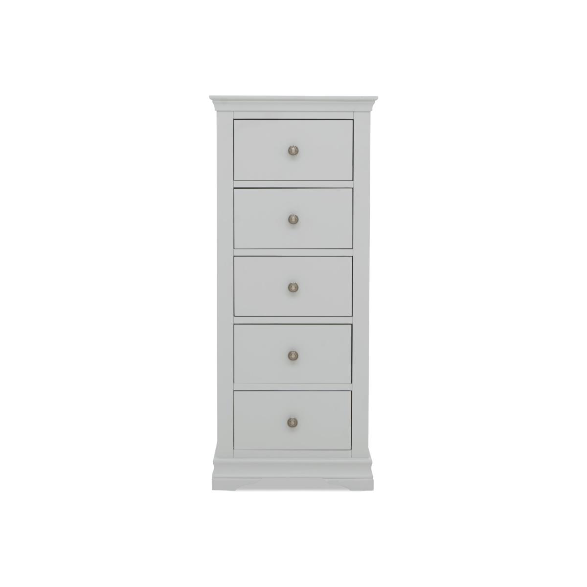 Tiverton 5 Drawer Tall Chest - Dove Grey – image 1