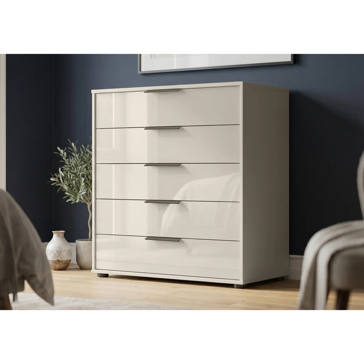 Wiemann - Instinct 80cm 5 Drawer Glass Chest - Bedroom Furniture - In Time for Christmas – image 2