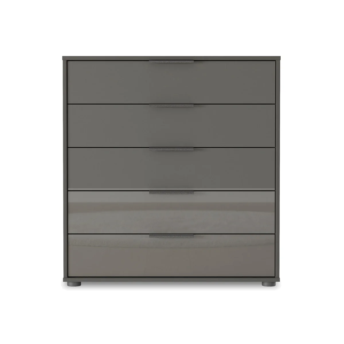 Wiemann - Instinct 80cm 5 Drawer Glass Chest - Bedroom Furniture - In Time for Christmas – image 1