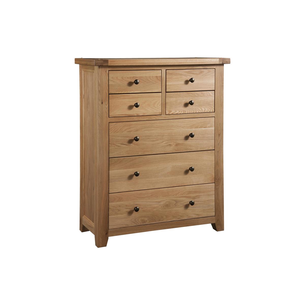 Furnitureland - California 4+3 Drawer Chest of Drawers - Brown – image 2