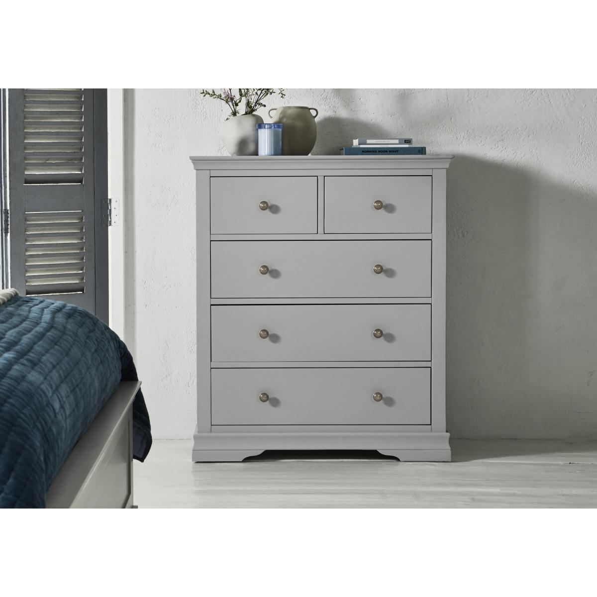 Tiverton 2+3 Drawer Chest - Dove Grey – image 2
