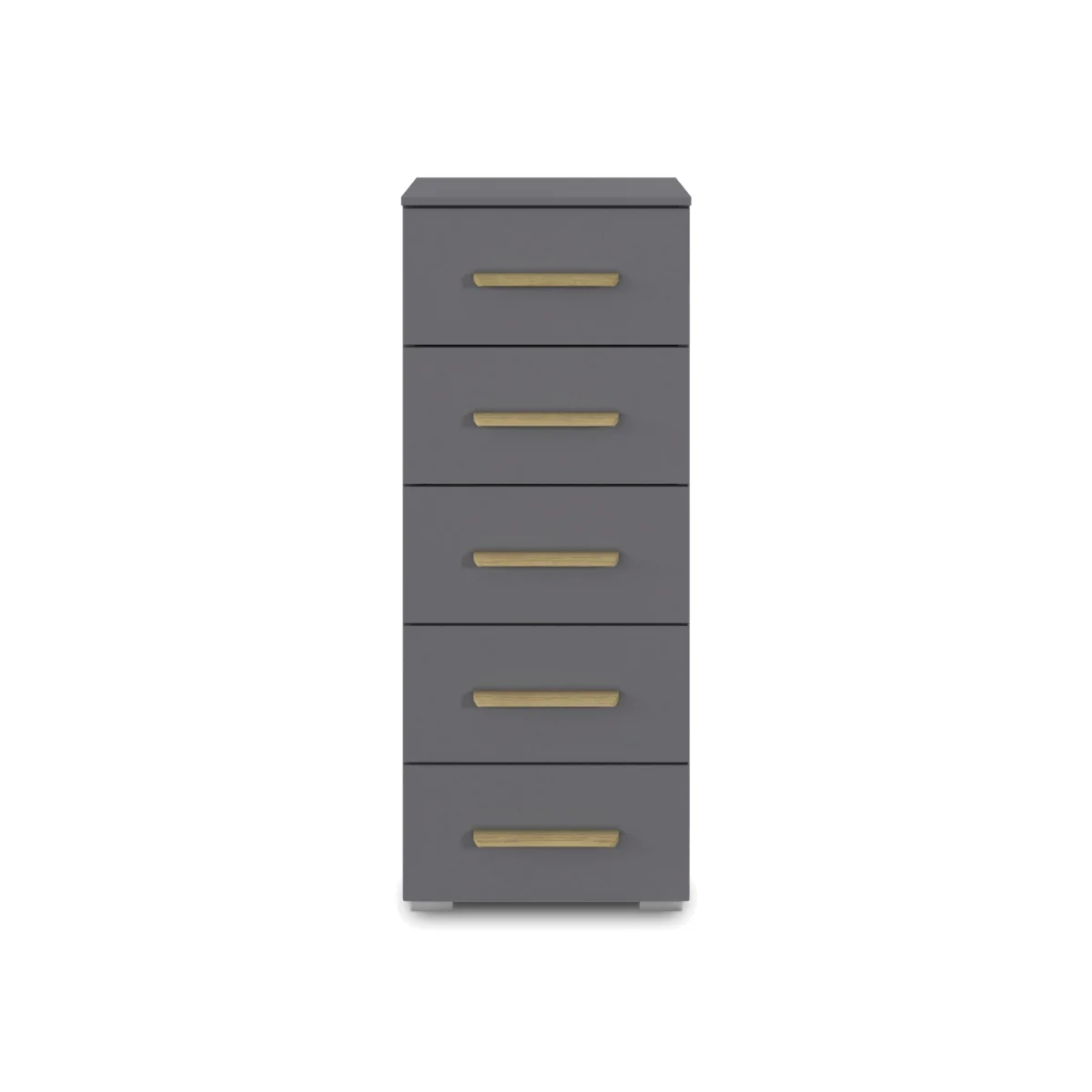 Rauch - Flavia 5 Drawer Decor Tall Chest - Metallic Grey – image 1