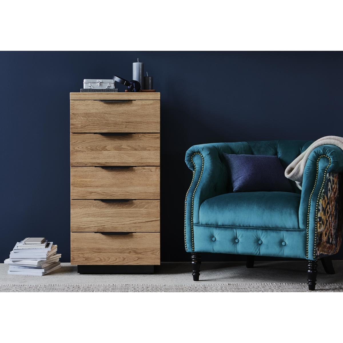 Earth 5 Drawer Narrow Chest of Drawers - Brown - By Furniture Village – image 3