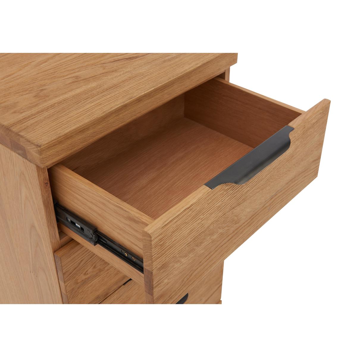 Earth 5 Drawer Narrow Chest of Drawers - Brown - By Furniture Village – image 5